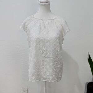 Maurice's White Textured Women's Top